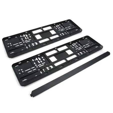 2x Kennzeichenhalter Nummernschildhalter Wechselkennzeichen PLUTO SCHWARZ 460mm