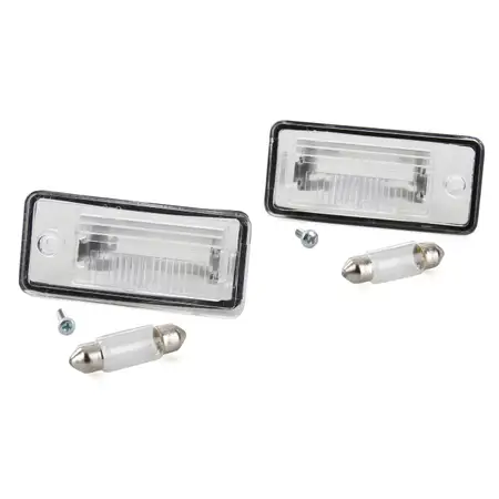 2x Kennzeichenleuchte + Gl&uuml;hlampe AUDI A3 8P A4 B6 B7 A6 C6 A8 4E 4H Q7 4LB