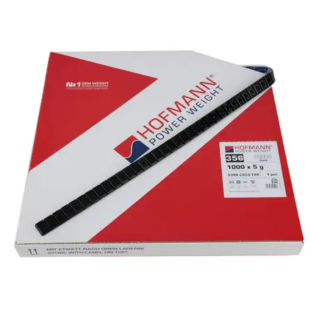 HOFMANN Auswuchtgewichte Klebegewichte SCHWARZ-ZINK 3,8mm | 1000 St&uuml;ck x 5g