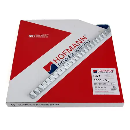 HOFMANN Auswuchtgewichte Klebegewichte SILBER-ZINK 3,8mm | 1000 St&uuml;ck x 5g