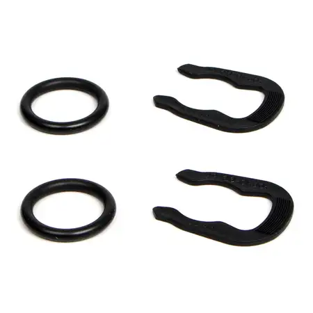 2x Halterklammer Haltefeder + Dichtring Wasserflansch f&uuml;r AUDI SEAT SKODA VW