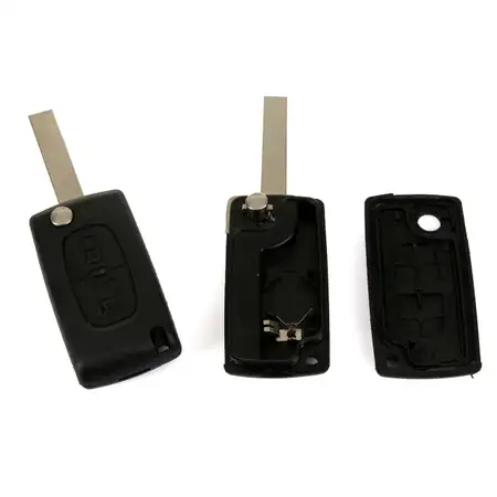 1x Schl&uuml;sselgeh&auml;use + Schl&uuml;sselrohling 2-Tasten PEUGEOT 207 3008 307 308 I 5008