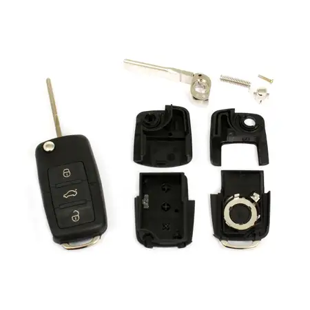 1x Schl&uuml;sselgeh&auml;use + Schl&uuml;sselrohling 3-Tasten SEAT Ibiza 3 Skoda Octavia VW Golf 4 T5