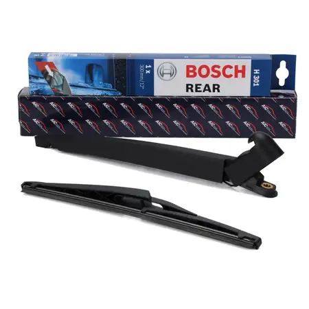 VAICO Heckwischerarm + Kappe + BOSCH Heckwischer H301 f&uuml;r MERCEDES A-KLASSE W169