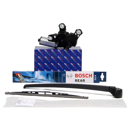 AIC Heckwischermotor Wischerarm Kappe + BOSCH Wischerblatt H772 A4 AVANT B6 B7