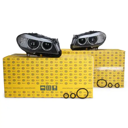 2x HELLA Hauptscheinwerfer + Stellmotor BI-XENON f&uuml;r BMW 5er F10 F11 bis 07.2013