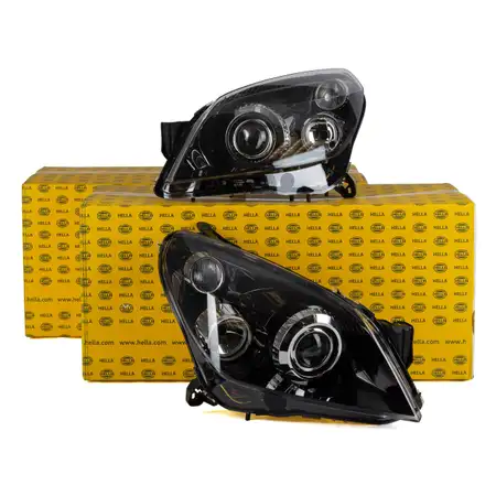 2x HELLA Hauptscheinwerfer + Stellmotor BI-XENON f&uuml;r OPEL ASTRA H links + rechts