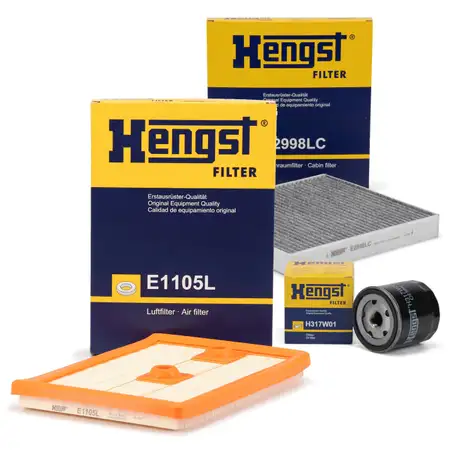 HENGST Filterset f&uuml;r AUDI A3 8V Q2 SEAT Leon SKODA Octavia 3 VW Golf 7 1.2/1.4 TSI