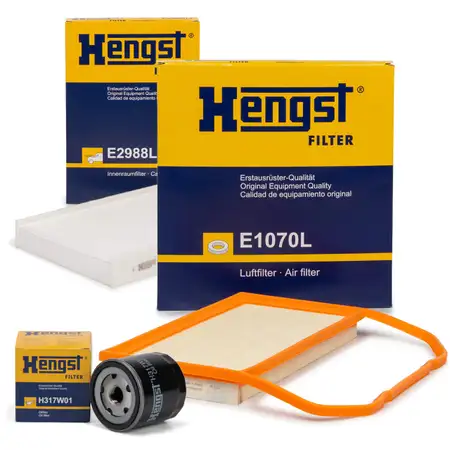 HENGST Filterset Filterpaket f&uuml;r SEAT Mii SKODA Citigo VW Up 1.0 60 / 68 / 75 PS