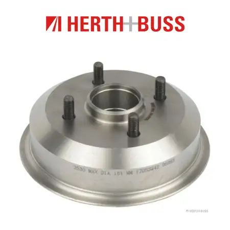 HERTH+BUSS JAKOPARTS Bremstrommel MAZDA 121 III 50 60 75 PS bis 04.2003 hinten