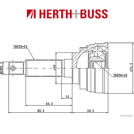 HERTH+BUSS JAKOPARTS Gelenksatz Antriebswelle SUZUKI ALTO MARUTI vorne RADSEITIG