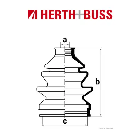 HERTH+BUSS JAKOPARTS Achsmanschetten Satz HYUNDAI GETZ (TB) 1.3 vorne RADSEITIG