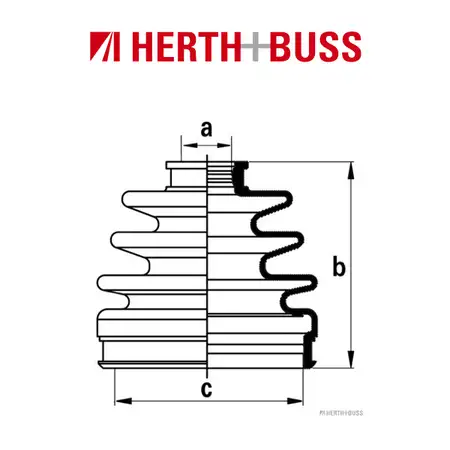 HERTH+BUSS JAKOPARTS Achsmanschetten Satz HONDA CRX II HYUNDAI vorne RADSEITIG