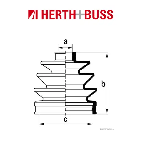 HERTH+BUSS JAKOPARTS Achsmanschetten Satz NISSAN ALMERA PRAIRIE PRIMERA SUNNY