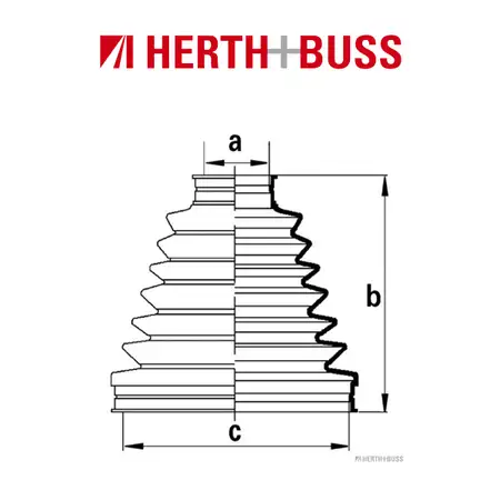HERTH+BUSS JAKOPARTS Achsmanschetten Satz NISSAN PRIMERA vorne links RADSEITIG
