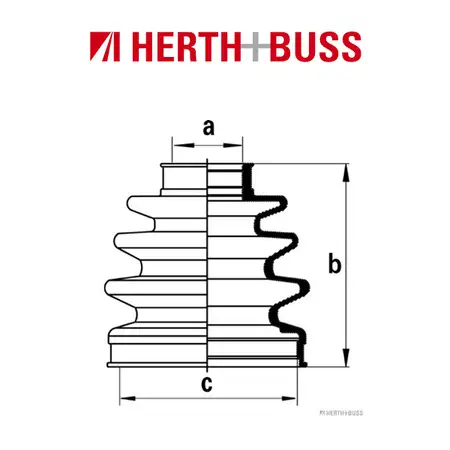 HERTH+BUSS JAKOPARTS Achsmanschetten Satz NISSAN MICRA II (K11) vorne RADSEITIG