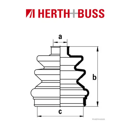 HERTH+BUSS JAKOPARTS Achsmanschetten Satz NISSAN MICRA II vorne GETRIEBESEITIG