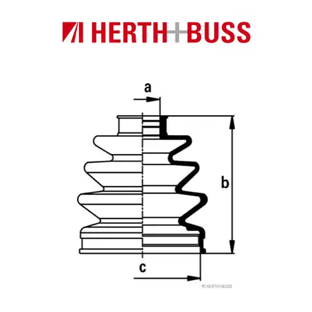 HERTH+BUSS JAKOPARTS Manschettensatz MAZDA 2 (DY) NISSAN MICRA II (K11) vorne