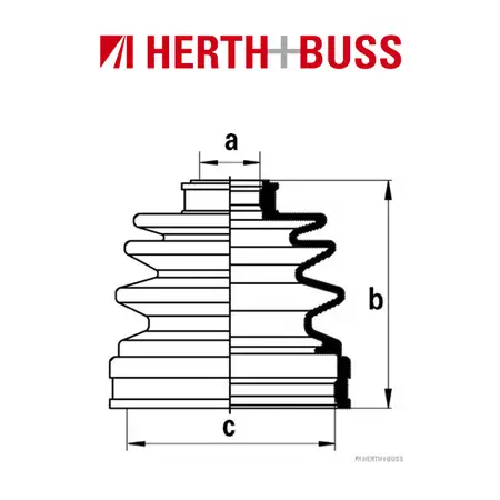 HERTH+BUSS JAKOPARTS Achsmanschetten Satz MAZDA 626 III TOYOTA vorne RADSEITIG