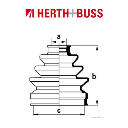 HERTH+BUSS JAKOPARTS Achsmanschetten Satz HONDA CRX I KIA NISSAN vorne RADSEITIG