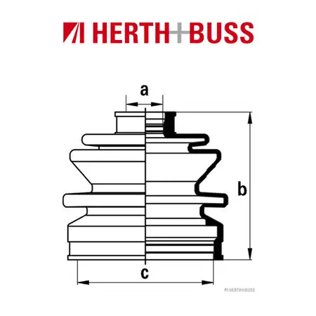 HERTH+BUSS JAKOPARTS Achsmanschetten Satz HONDA ACCORD IV +COUPE vorne RADSEITIG