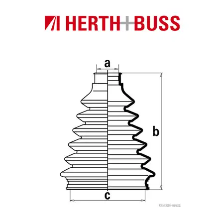 HERTH+BUSS JAKOPARTS Achsmanschetten Satz HONDA CIVIC VII LOGO vorne RADSEITIG