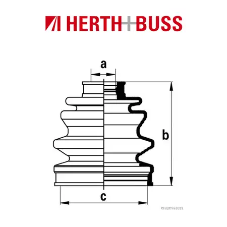 HERTH+BUSS JAKOPARTS Achsmanschetten Satz MITSUBISHI COLT II III vorne RADSEITIG