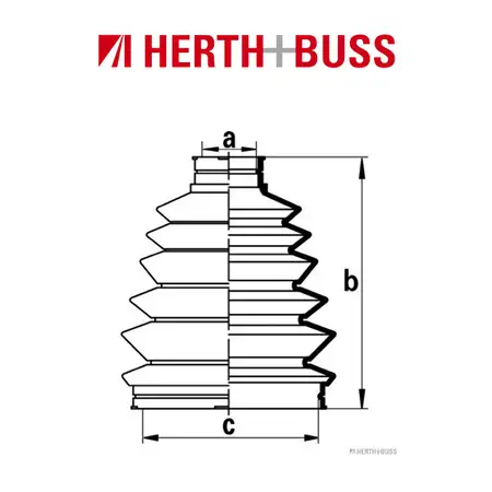 HERTH+BUSS JAKOPARTS Achsmanschetten Satz MITSUBISHI PAJERO II vorne RADSEITIG