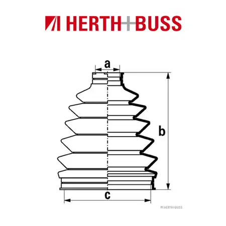 HERTH+BUSS JAKOPARTS Achsmanschetten Satz MITSUBISHI PAJERO III vorne RADSEITIG