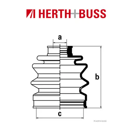 HERTH+BUSS JAKOPARTS Achsmanschetten Satz DAIHATSU TERIOS (J1) vorne RADSEITIG