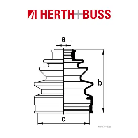 HERTH+BUSS JAKOPARTS Achsmanschetten Satz HYUNDAI MATRIX (FC) vorne RADSEITIG