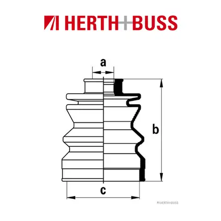 HERTH+BUSS JAKOPARTS Achsmanschetten Satz f&uuml;r SUBARU SUZUKI ALTO vorne RADSEITIG