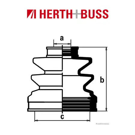 HERTH+BUSS JAKOPARTS Achsmanschetten Satz HYUNDAI COUPE MATRIX SANTA FE vorne