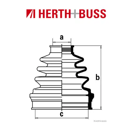 HERTH+BUSS JAKOPARTS Achsmanschetten Satz NISSAN ALMERA II vorne GETRIEBESEITIG