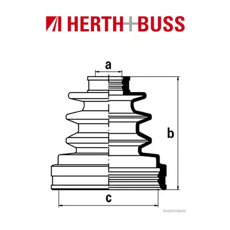 HERTH+BUSS JAKOPARTS Achsmanschetten Satz TOYOTA 4 Runner Hilux 5 6 vorne