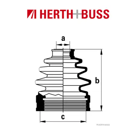 HERTH+BUSS JAKOPARTS Achsmanschetten Satz f&uuml;r DAIHATSU MAZDA SUZUKI