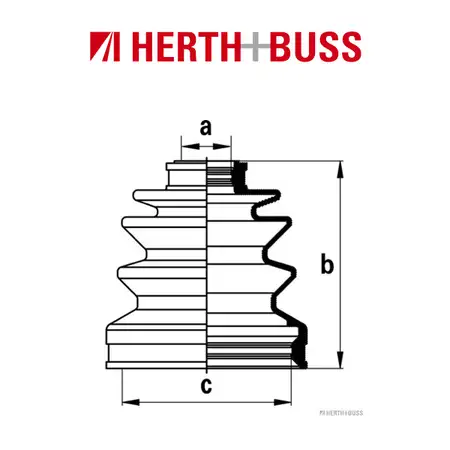 HERTH+BUSS JAKOPARTS Achsmanschetten Satz HONDA ACCORD II SUBARU LEGACY I vorne