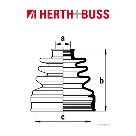 HERTH+BUSS JAKOPARTS Achsmanschetten Satz HONDA ACCORD VI vorne GETRIEBESEITIG