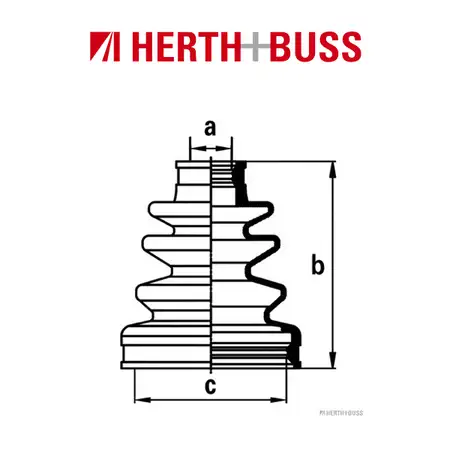 HERTH+BUSS JAKOPARTS Achsmanschetten Satz HONDA CIVIC 5 6 CRX 3 PRELUDE 5 vorne