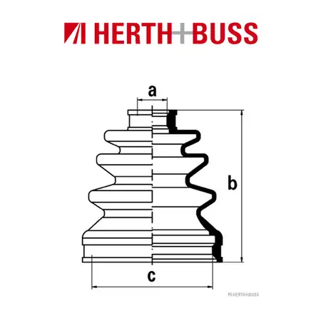 HERTH+BUSS JAKOPARTS Achsmanschetten Satz HONDA ACCORD V VI vorne GETRIEBESEITIG