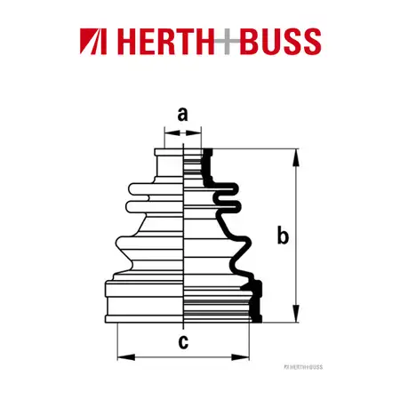 HERTH+BUSS JAKOPARTS Achsmanschetten Satz HONDA HR-V (GH) hinten GETRIEBESEITIG
