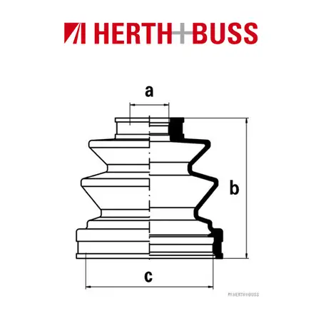 HERTH+BUSS JAKOPARTS Achsmanschetten Satz TOYOTA MITSUBISHI vorne oder hinten