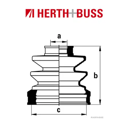 HERTH+BUSS JAKOPARTS Achsmanschetten Satz MAZDA MITSUBISHI vorne GETRIEBESEITIG