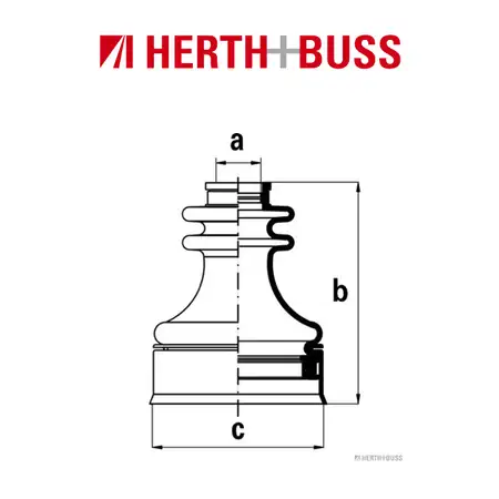 HERTH+BUSS JAKOPARTS Achsmanschetten Satz f&uuml;r MITSUBISHI vorne GETRIEBESEITIG