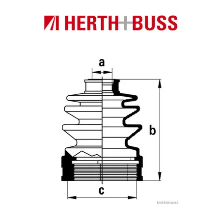 HERTH+BUSS JAKOPARTS Achsmanschetten Satz DAIHATSU CUORE V vorne GETRIEBESEITIG
