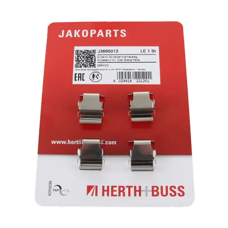 HERTH+BUSS JAKOPARTS Bremsbel&auml;ge Zubeh&ouml;rsatz CITROEN MITSUBISHI PEUGEOT hinten