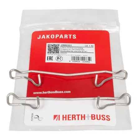 HERTH+BUSS JAKOPARTS Bremsbel&auml;ge Zubeh&ouml;rsatz DAIHATSU Charade FORD FIESTA 4 5 TOYOTA Yaris