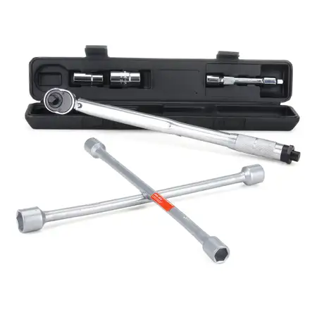 HP Drehmomentschl&uuml;ssel Umschaltknarre 1/2" VIERKANTANTRIEB 10-210 Nm + Radkreuz