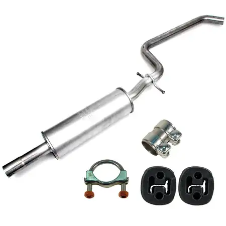 IMASAF Mittelschalld&auml;mpfer + Anbausatz AUDI A3 SEAT LEON VW GOLF V VI 1.6 102 PS