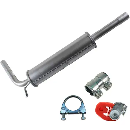 IMASAF Mittelschalld&auml;mpfer + Anbausatz SEAT IBIZA 3 SKODA FABIA 1 VW POLO 9N 1.2